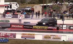 8s SRT8 Jeep Humiliates Camaro, Then Tries to “Climb” the Tree During Burnout