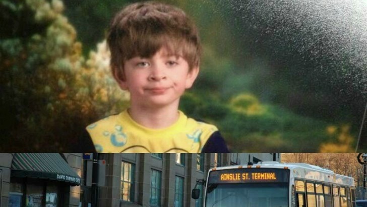 The 9-year old drove the bus 