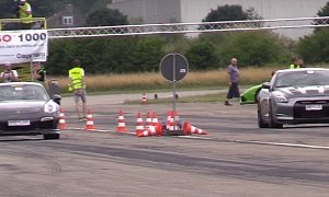 Airfield Attack: 900 HP 9ff Porsche 911 Turbo S Drag Races 940 HP Nissan GT-R
