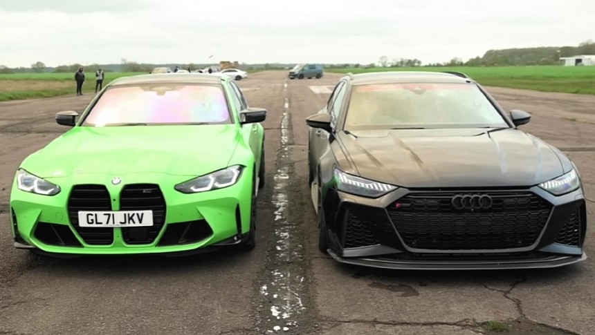 900 HP Audi RS 6 vs 800 HP BMW M3 Competition Drag Race