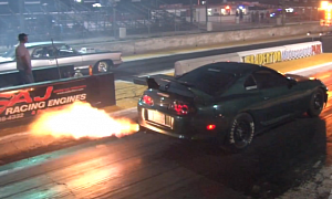 900HP Toyota Supra Puts Out Huge Flames