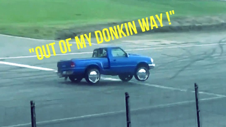 90s Ford Ranger Losing it on Donk Rims