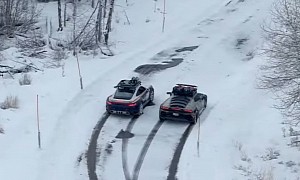 Porsche 911 Dakar and Lambo Sterrato Take on 12" of Fresh Utah Snow in Christmas Quest