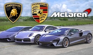911 Turbo S Is Best in Automatic Mode, Teaches Huracan, Artura Some Quarter-Mile Manners