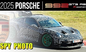 992 Porsche 911 GT3 RS Manthey Performance Kit Spied With Roof-Mounted Vortex Generators