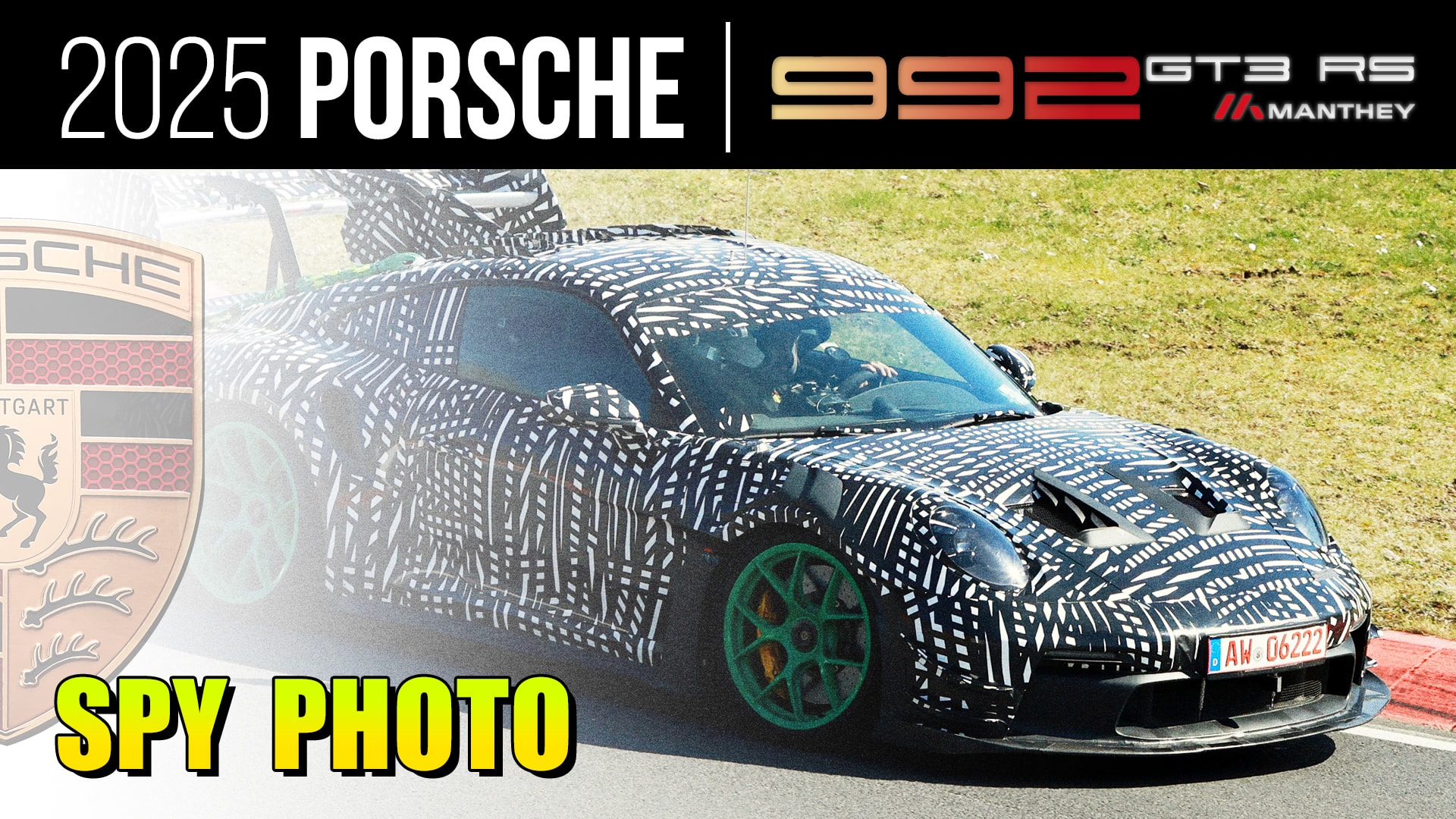992 Porsche 911 GT3 RS Manthey Performance Kit Spied With Roof-Mounted Vortex Generators