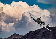 A-10 Thunderbolt, Mountain Peaks and Storm Clouds Look Oh So Right Together