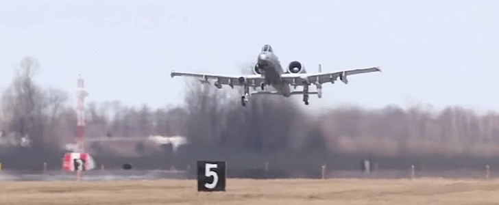 A-10 Thunderbolt taking off