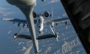 A-10 Warthog Grins and Stares as It’s About to Feed Mid-Air