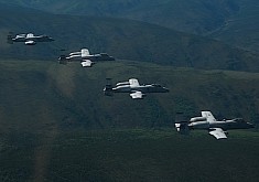 A-10 Warthogs Fly in Close Formation to Scare Imaginary Foes Away