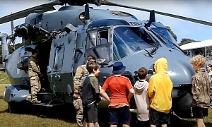 A 12-Year-Old Aviation Enthusiast Got a Real Military Chopper to Visit His School
