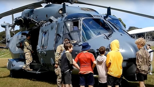 A 12-year-old sent a letter to RNZAF, and got an NH90 to pay him a visit