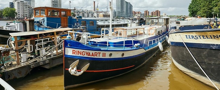 Ringvaart III was a Dutch barge in the 20th century, now it's a comfortable home on water