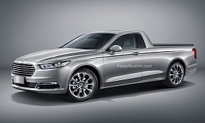 A 2016 Ford Taurus Transformed Into a Pickup Truck is Not a Very Bad Idea
