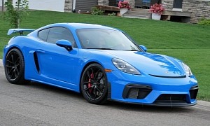 A 2022 Porsche 718 Cayman GT4 Just Became Available, Bidders Are Already on It