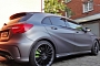 A 45 AMG in Matte Grey With Acid Green Calipers