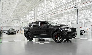 A Bentayga V8 Is the First Vehicle to Roll Off the Line at Bentley's New Center