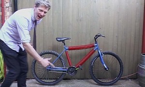 A Bike Concept with Maximum Suspension: The Spring-Loaded Bike by Colin Furze