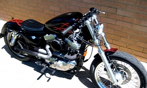 A Black Flame Harley from Mean Machines