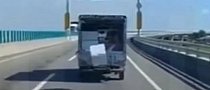 A Box Jumping In and Out of a Speeding Truck Brings the Amazement and the LOLs