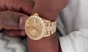 A Custom Diamond Rolex for a Newborn Is How Grandpa Floyd Mayweather Rolls