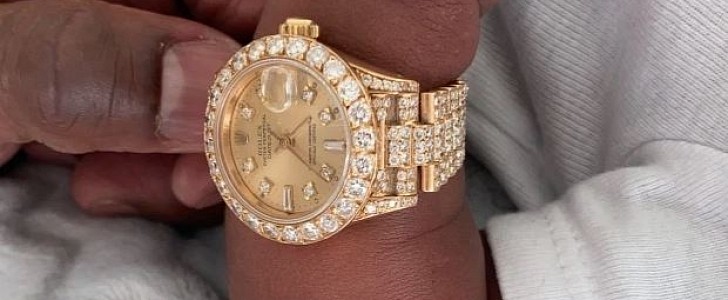 Floyd Mayweather buys custom diamond Rolex to his 5-week grandson