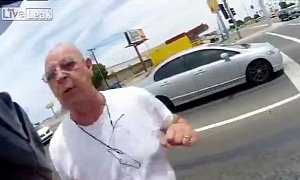 A Disturbing Road Rage Fight Incident Recorded by Rider's Helmet Cam