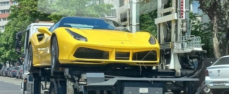 A Ferrari 488 Spider was picked up by police 