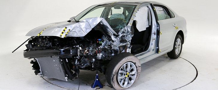 Volkswagen Passat after IIHS crashtest