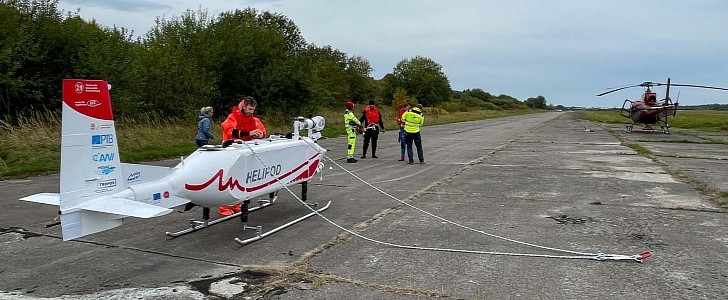The helipod carrying measurement instruments was flown with the help of a helicopter