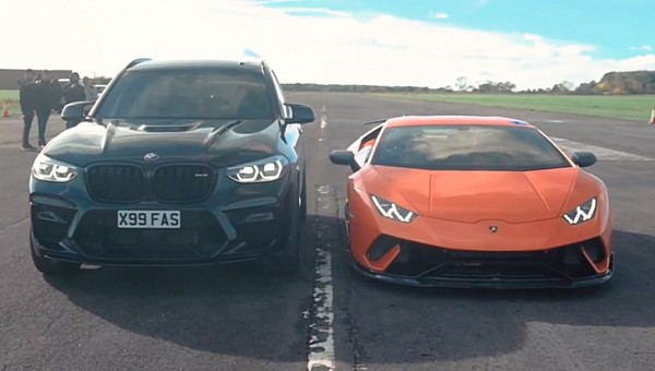 Lamborghini Huracan Performante Beats a Heavily Tuned BMW X3 M, but Not by  Much - autoevolution