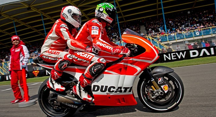 Passenger ride on a MotoGP Ducati with Randy Mamola aboard