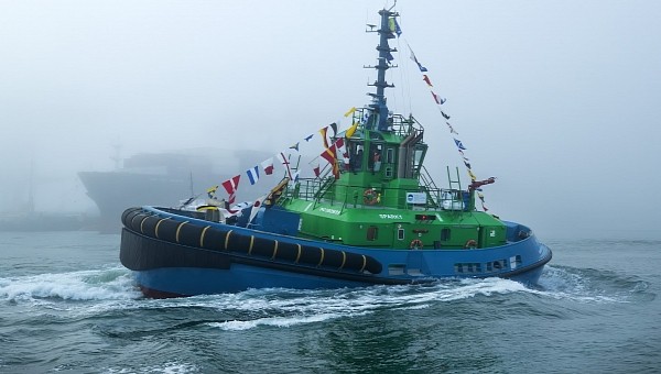 Damen delivered the all-electric Sparky tugboat to Ports of Auckland earlier this year