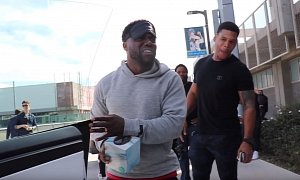 A Scared Kevin Hart Jumping Out of a Tesla Is the Prank You Need Right Now