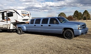A Seven-Door Chevy Silverado Limo Dually Should Help With Your Parenting Woes