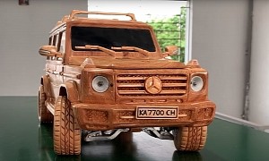 A Strong Warrior With a Glossy Coating. Wooden Mercedes-Benz G500 Is One Rugged SUV