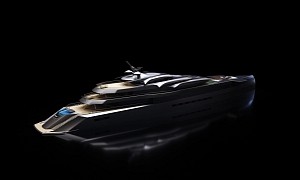 A Super Yacht with a Transport Drone, Gardens, Submarines and Solar Power