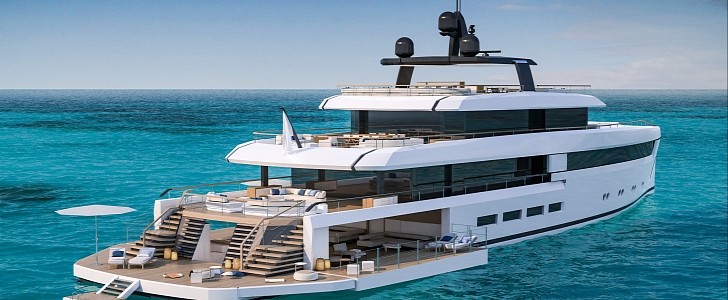 This superyacht has an impressive, generous layout, despite its size.