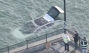 A Toyota Plunges Into the Ocean, the Driver Forgot To Put in Park