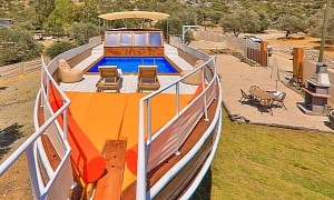 A Turkish Traditional Boat Was Turned Into a Very Unusual Villa With a Luxury Pool