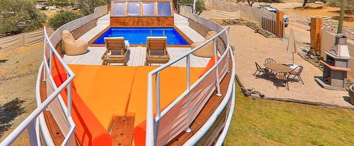 Calypso was a traditional Turkish vessel, now it's a luxury villa on dry land