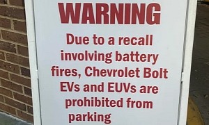A Year Later, Chevy Bolt Owners Are Still Greeted With a “Don’t Park Your Bolt Here” Sign