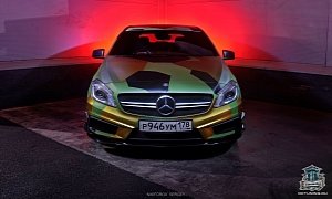 A45 AMG Gets City Camouflage Wrap from DC Tuning Russia