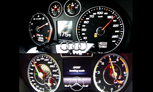 A45 AMG vs 2010 RS3 Sportback - Speedometer Acceleration Compared