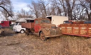 Abandoned 1941 Chevrolet Truck Sees Daylight After 50 Years, Still in One Piece