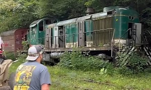 Abandoned 1950s Locomotive Rotting in the Woods Is a Bit of a Mystery, a Sad Time Capsule