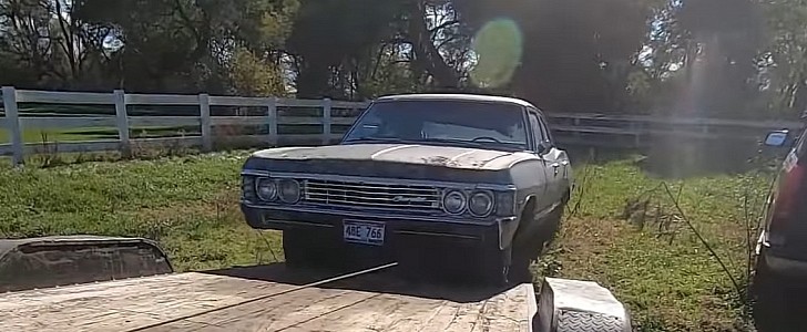 abandoned 1967 Chevrolet Impala