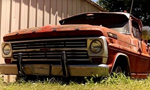 Abandoned 1969 Ford F100 Was Stuck in the Dirt, Now It's Back on the Road After 30 Years