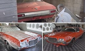 Abandoned 1972 Ford Gran Torino Springs Back to Life After First Wash in 20 Years