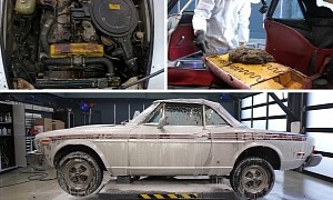 Abandoned Fiat 124 Gets First Wash in 38 Years, Goes From Gross to Gorgeous